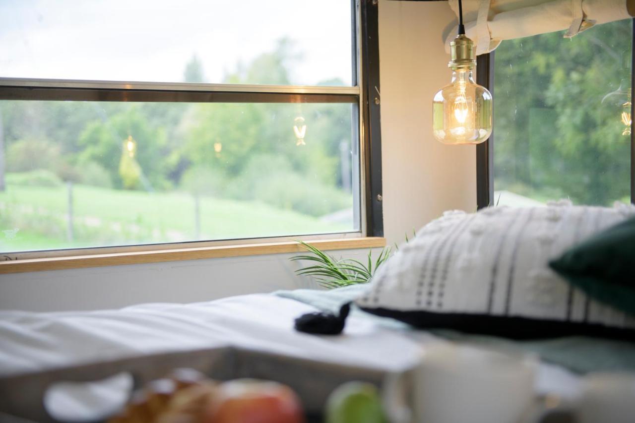 American School Bus Retreat With Hot Tub In Sussex Meadow Акфілд Екстер'єр фото